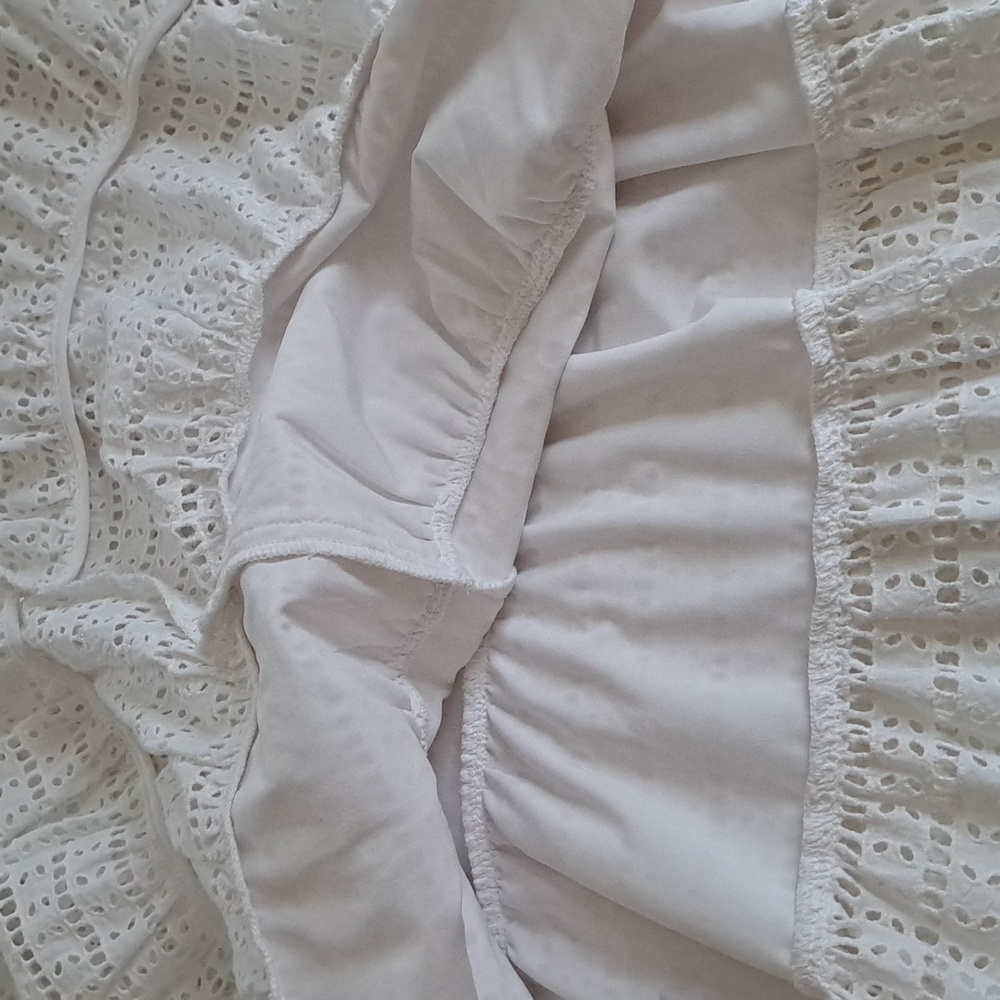 Banana Republic Womens Party/Wedding/Summer White Eyelet Lined Midi Dress S-0 - Picture 10 of 10